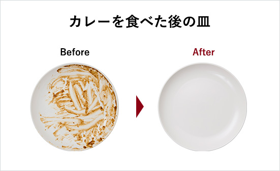 カレーを食べた後の皿