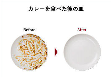 カレーを食べた後の皿