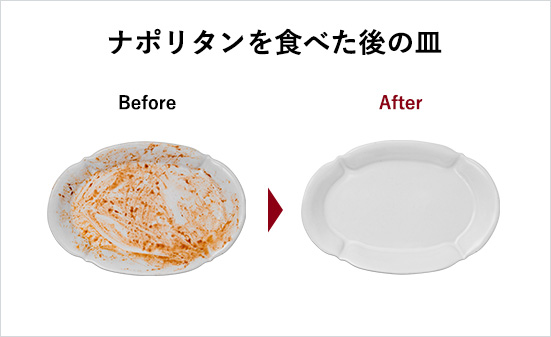 ナポリタンを食べた後の皿