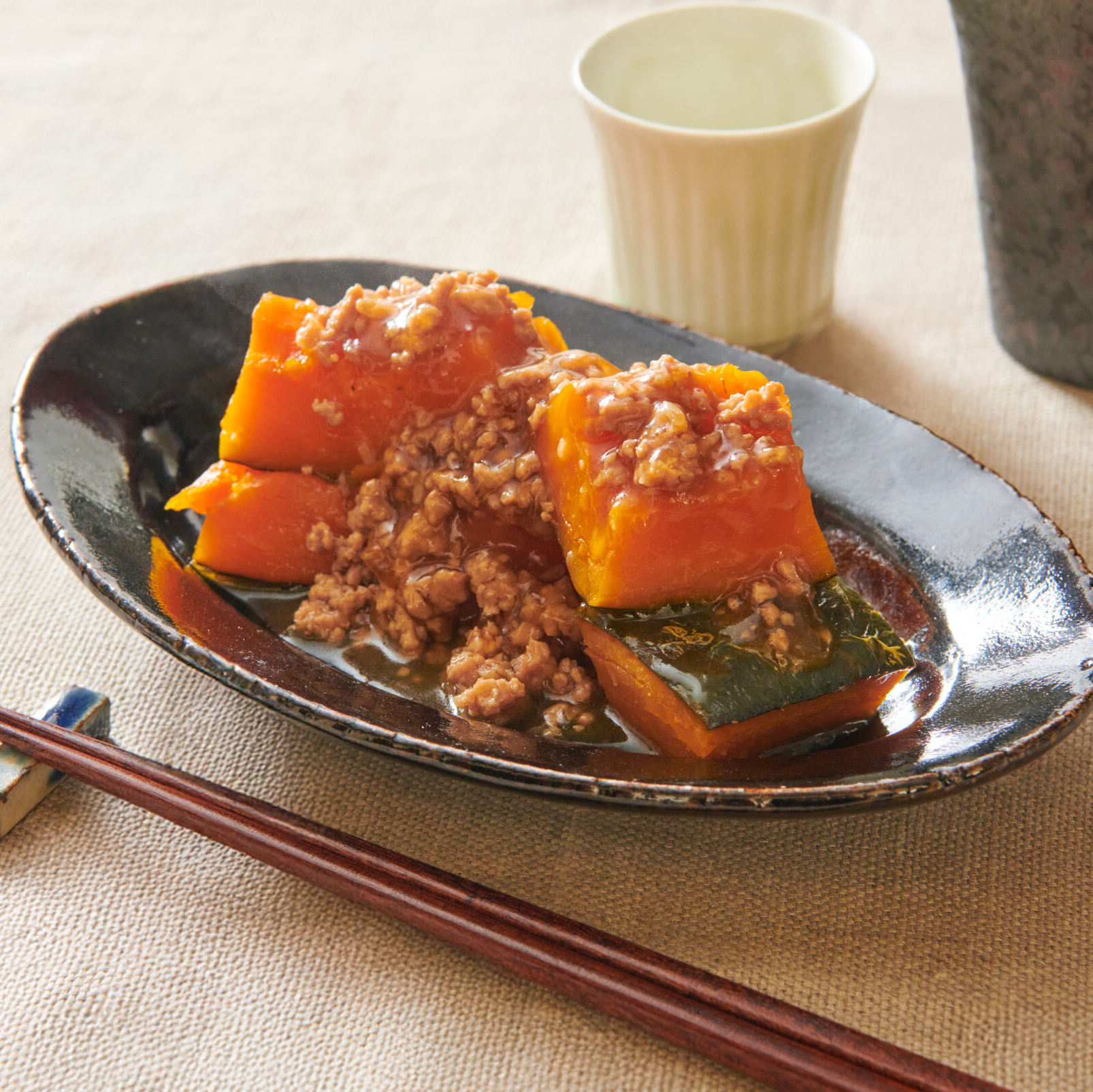 かぼちゃのそぼろあんかけ